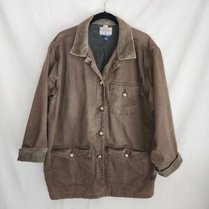 Vintage Y2K Dungarees High Sierra Men's Brown Grunge Field Jacket. Size L.